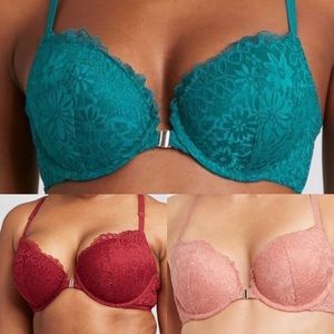 Women’s Razorback Push-up Bra 3 Pack 36DD